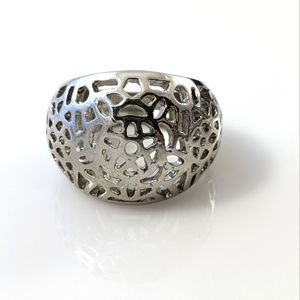 Polished Stainless Steel Cutout Dome Ring